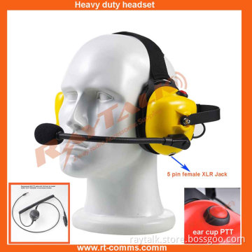 Heavy Duty Headset for Two Way Radio with XLR QD Jack (B-50D-Q)